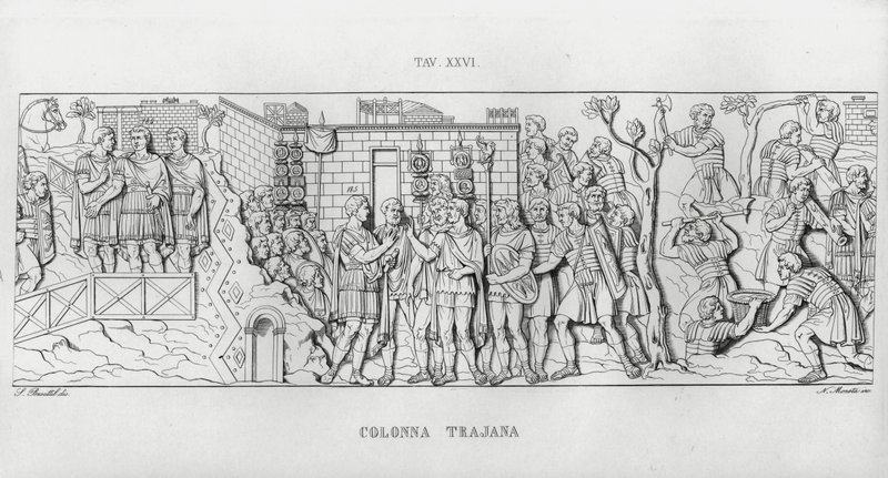 Trajánův sloup, Trajánův sloup (rytina) od Italian School