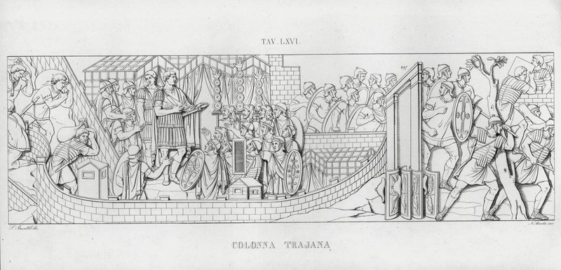 Trajánův sloup, Trajánův sloup (rytina) od Italian School