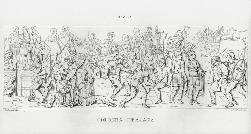 Trajánův sloup, Trajánův sloup (rytina) od Italian School