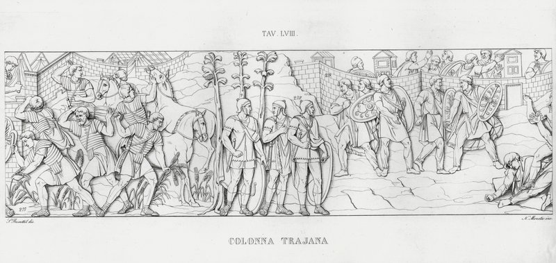 La Colonna Trajana, Trajánův sloup (rytina) od Italian School