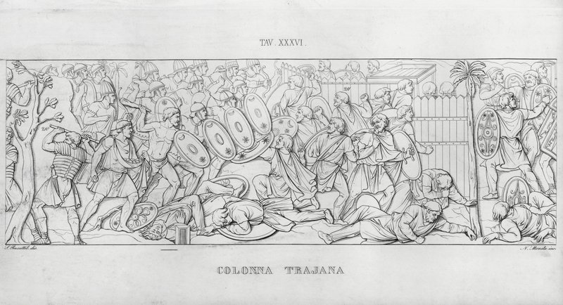 La Colonna Trajana, Trajánův sloup od Italian School