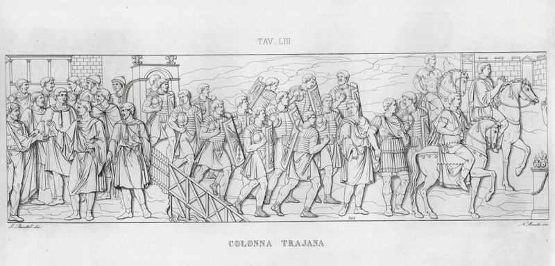 La Colonna Trajana, Trajánův sloup od Italian School
