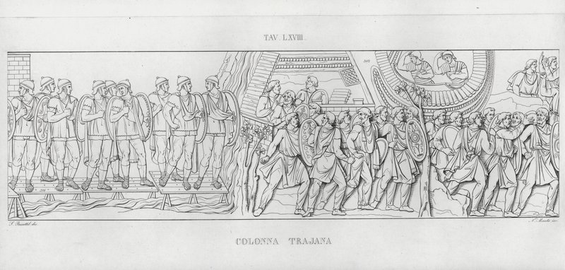 La Colonna Trajana, Trajánův sloup od Italian School