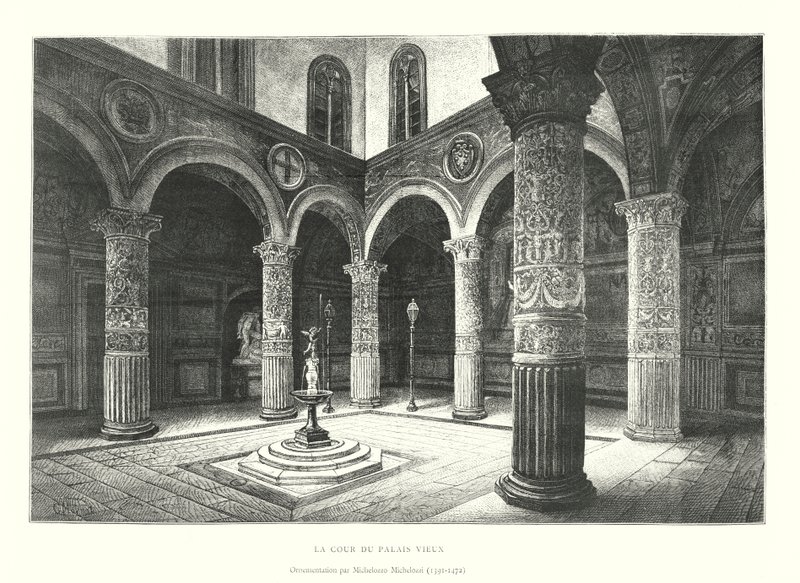 Nádvoří Starého paláce, Ornament Michelozzo Michelozzi od Italian School