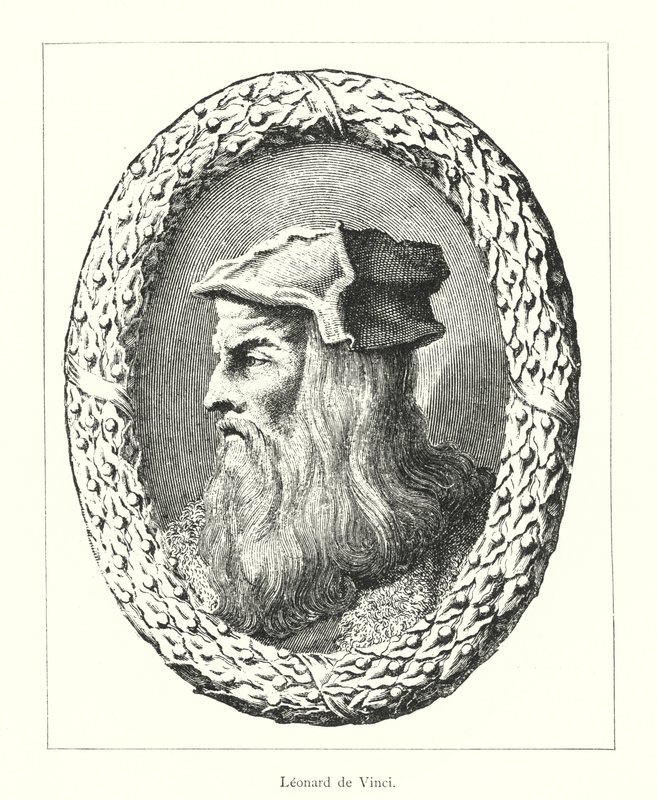 Leonard de Vinci (rytina) od Italian School