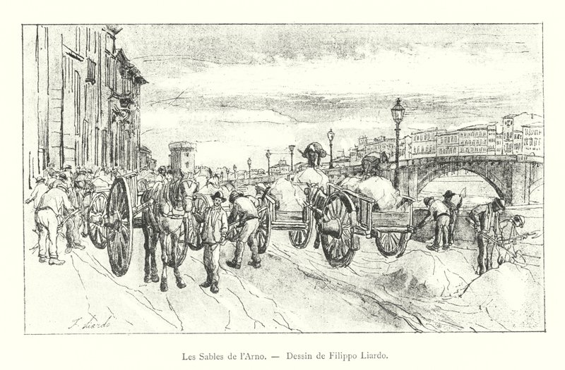 Písky Arna, kresba Filippo Liardo (rytina) od Italian School