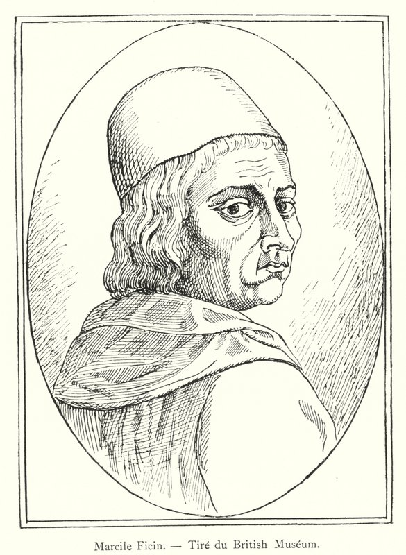 Marcile Ficin, British Museum Tire (rytina) od Italian School