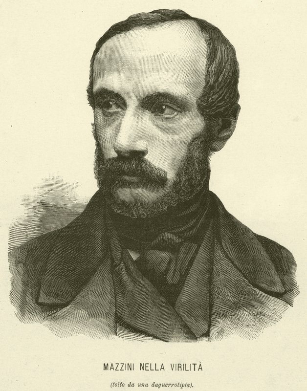 Mazzini Nella Virilita (rytina) od Italian School