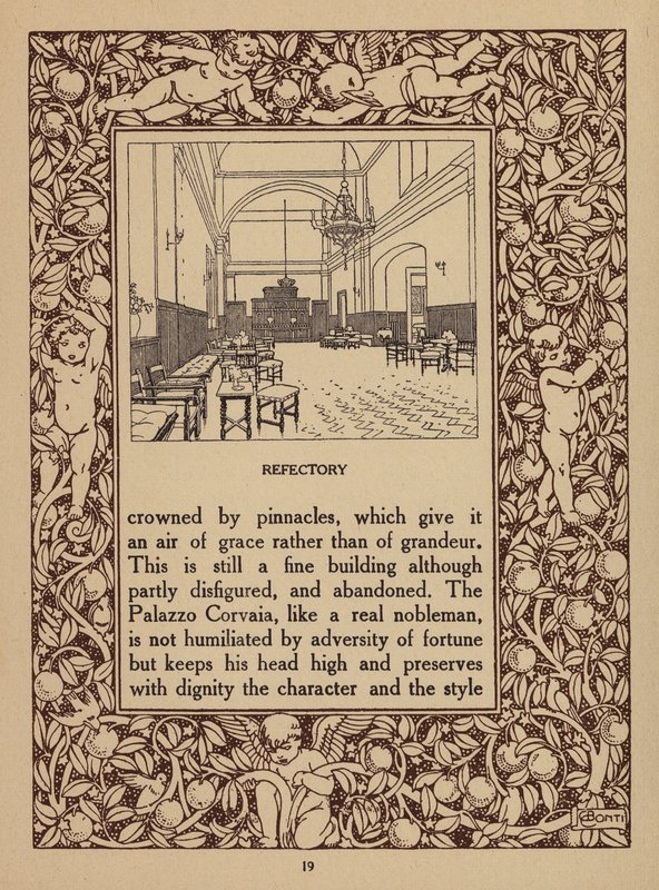 Stránka z prospektu hotelu San Domenico Palace, Taormina (litografie) od Italian School