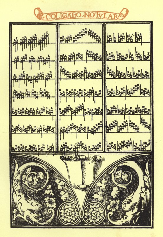 Stránka z Thoscanello della Musica od Petra Fiorentina od Italian School