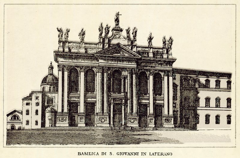 Řím: Bazilika sv. Jana Lateránského (litho) od Italian School