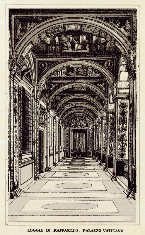Řím: Loggie Di Raffaello, Palazzo Vaticano (litho) od Italian School