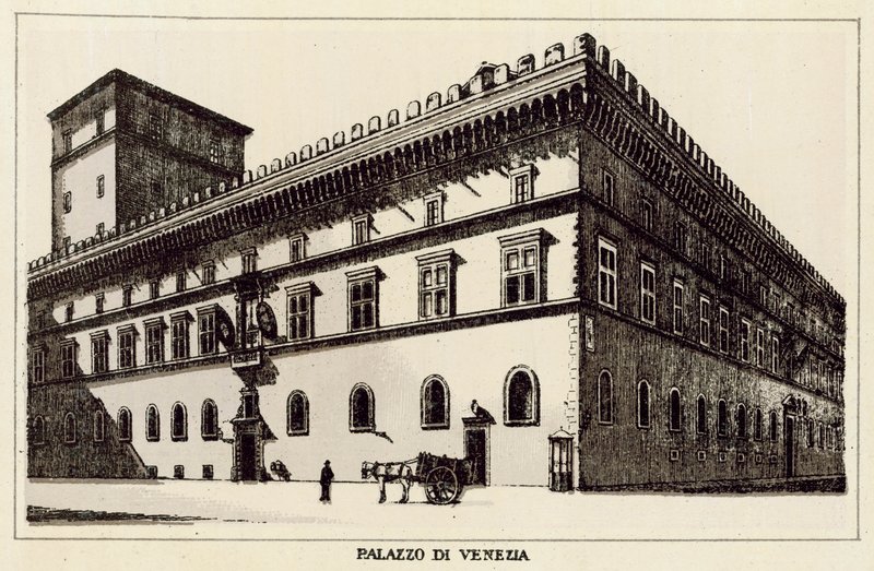 Řím: Palazzo Di Venezia (litho) od Italian School