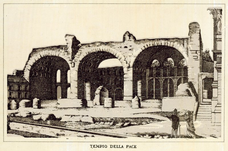 Řím: Chrám míru (litho) od Italian School
