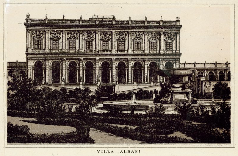 Řím: Villa Albani (litho) od Italian School