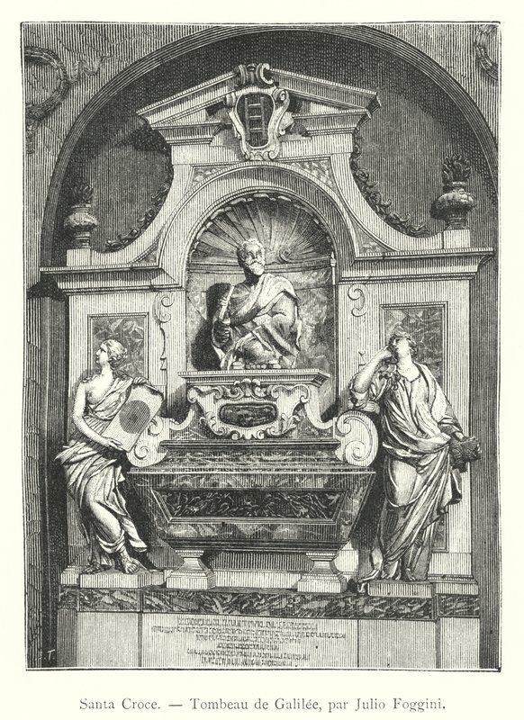 Santa Croce, hrobka Galilee, od Julia Fogginiho (rytina) od Italian School