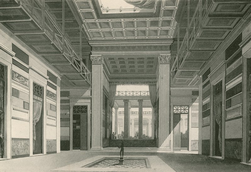 Atrium domu Cassia tak, jak bylo (hlubotisk) od Italian School