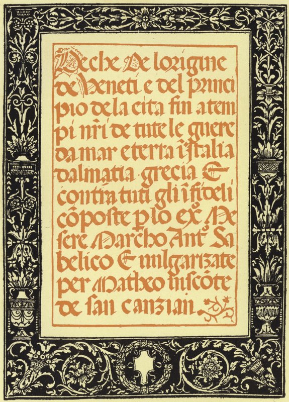 Kronika Marca Antonia Sabellica od Italian School