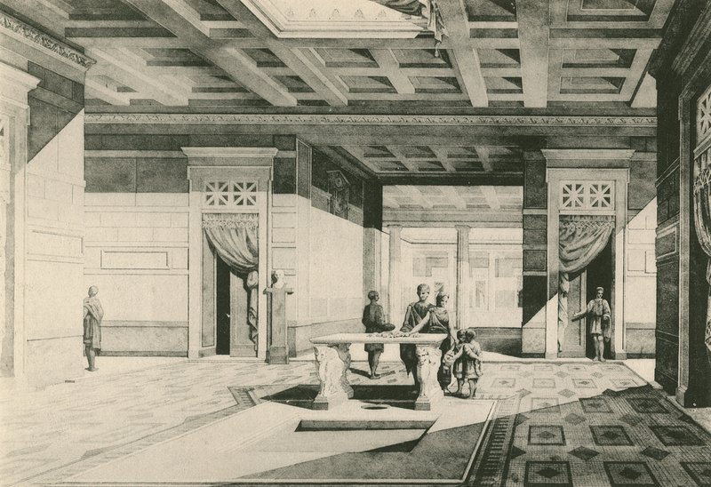 Dům Caia Cornelia Rufuse tak, jak byl (hlubotisk) od Italian School