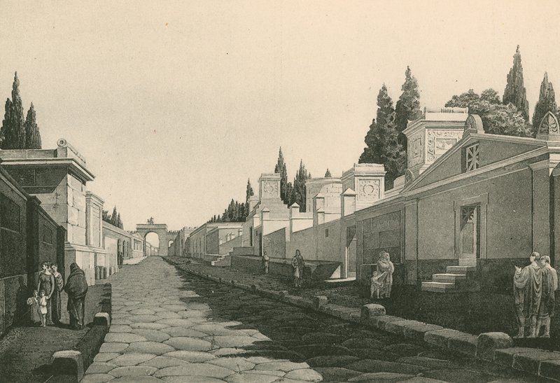Ulice hrobek tak, jak byla (hlubotisk) od Italian School
