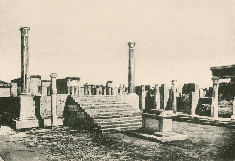 Apollónův chrám tak, jak je (hlubotisk) od Italian School