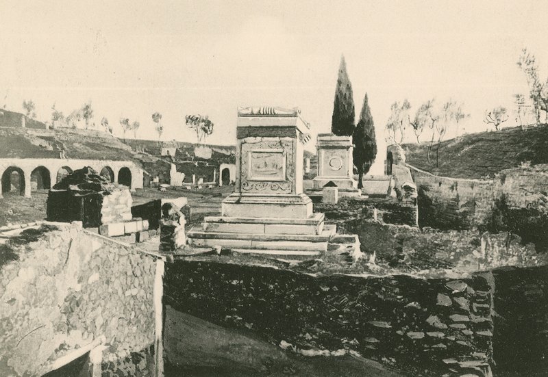 Ustrinum nebo krematorium tak, jak je (hlubotisk) od Italian School