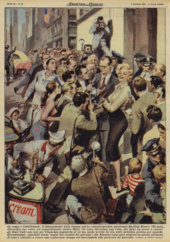 Vamp a intelektuál (barevná litografie) od Italian School