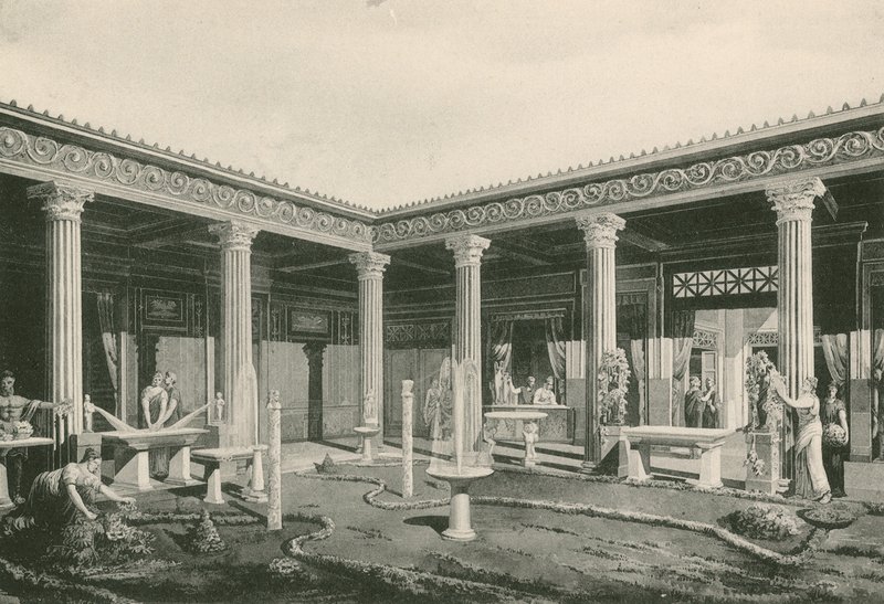 Viridarium v Domě Vettiů. Jak to bylo (hlubotisk) od Italian School