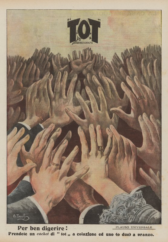 Dobře strávit (barevná litografie) od Italian School