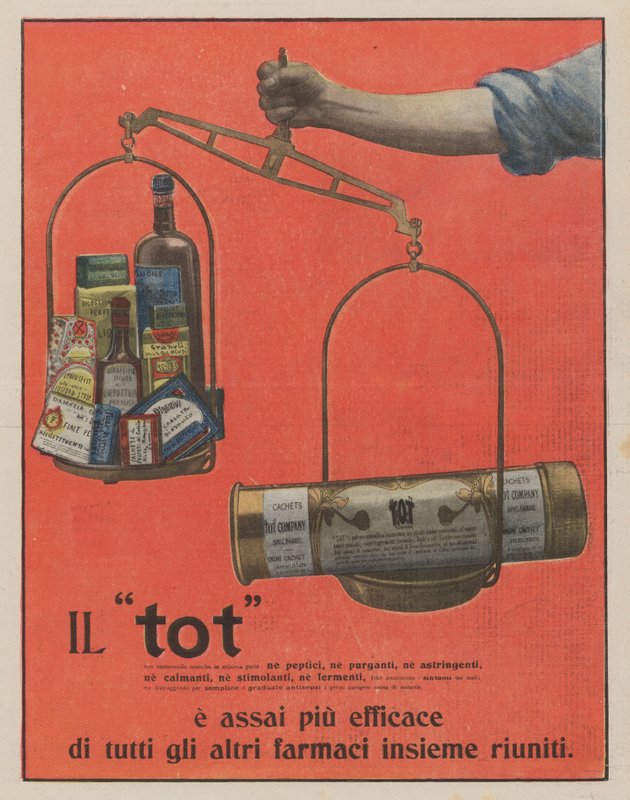 Tot (barevná litografie) od Italian School