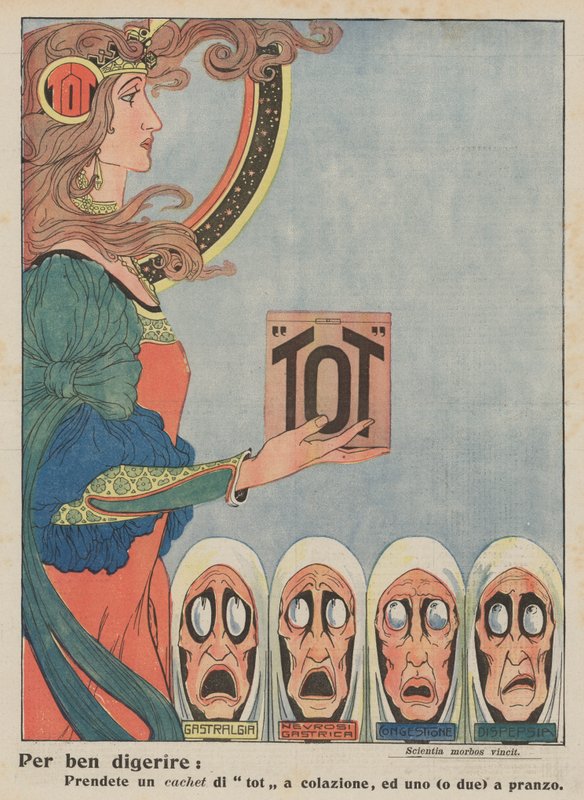 Tot (barevná litografie) od Italian School