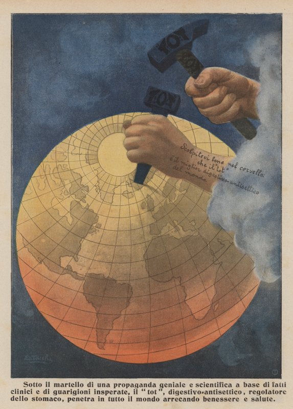 Tot (barevná litografie) od Italian School