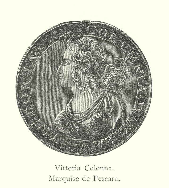 Vittoria Colonna, Marquise de Pescara (rytina) od Italian School