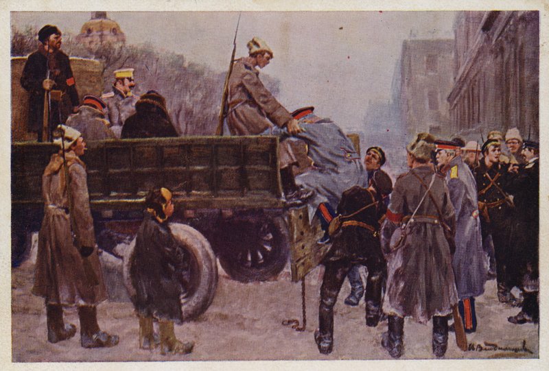 Zatčení ruských generálů během únorové revoluce v roce 1917 od Ivan Alexeyevich (after) Vladimirov