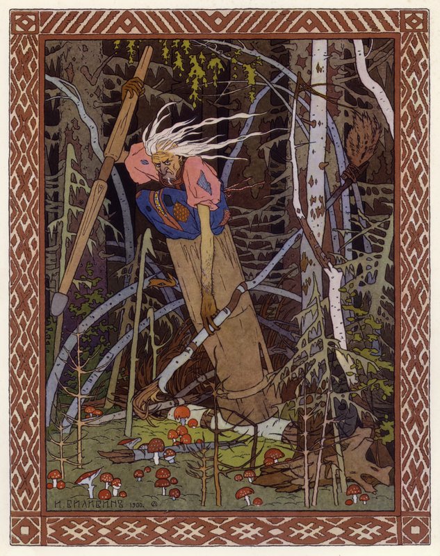 Ilustrace pro Vassilisu The Beautiful (barevné lito) od Ivan Yakovlevich Bilibin