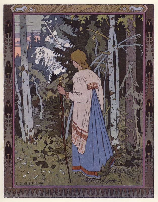 Ilustrace pro Vassilisu The Beautiful (barevné lito) od Ivan Yakovlevich Bilibin