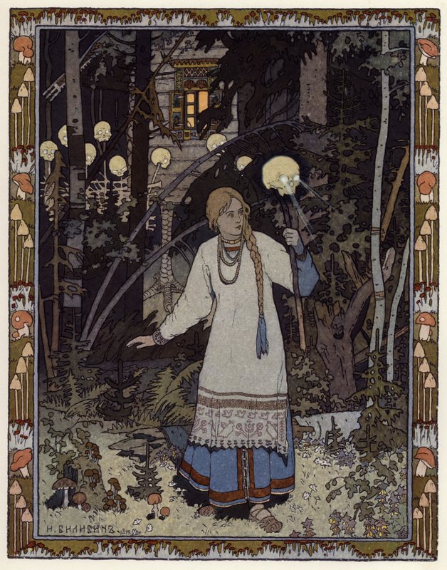 Ilustrace pro Vassilisu The Beautiful (barevné lito) od Ivan Yakovlevich Bilibin