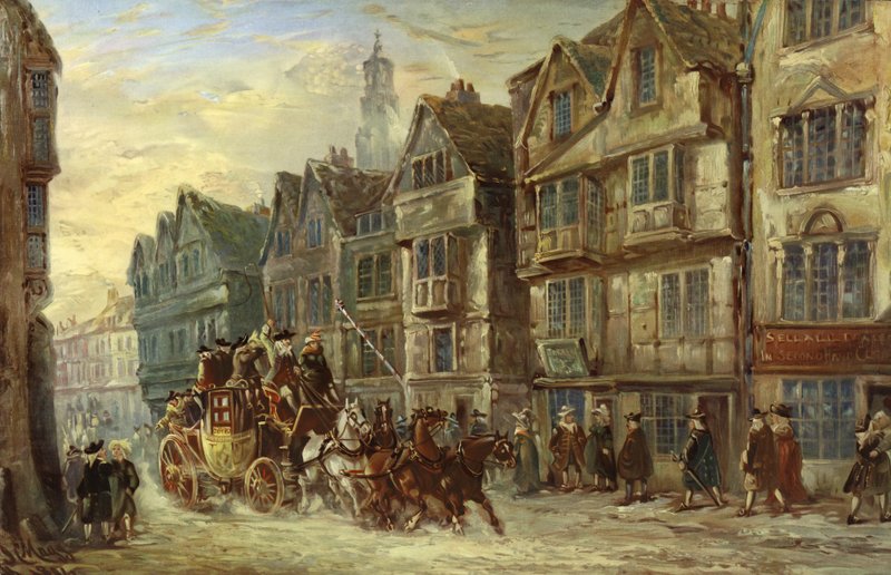 Wych Street, Strand, Londýn, Days of Hogarth od J.C. Maggs