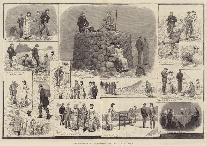Turistická sezóna ve Skotsku, výstup na Ben Nevis od J.M.L. Ralston