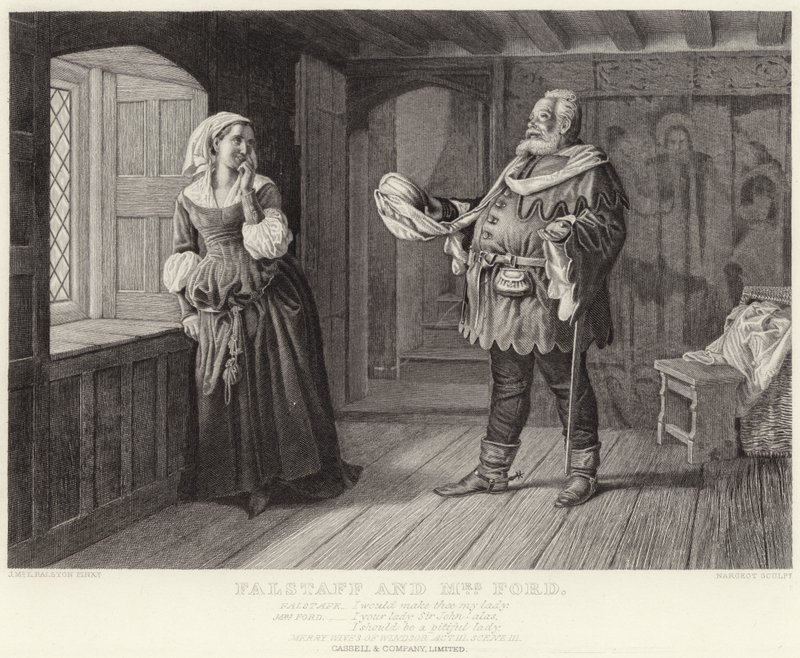 Falstaff a paní Fordová, Veselé paničky z Windsoru, dějství III, scéna III od J.M.L. Ralston