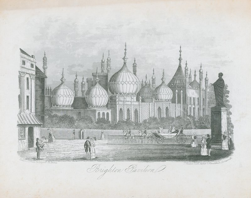 Celkový pohled na Brighton Pavilion od J.T. Wood