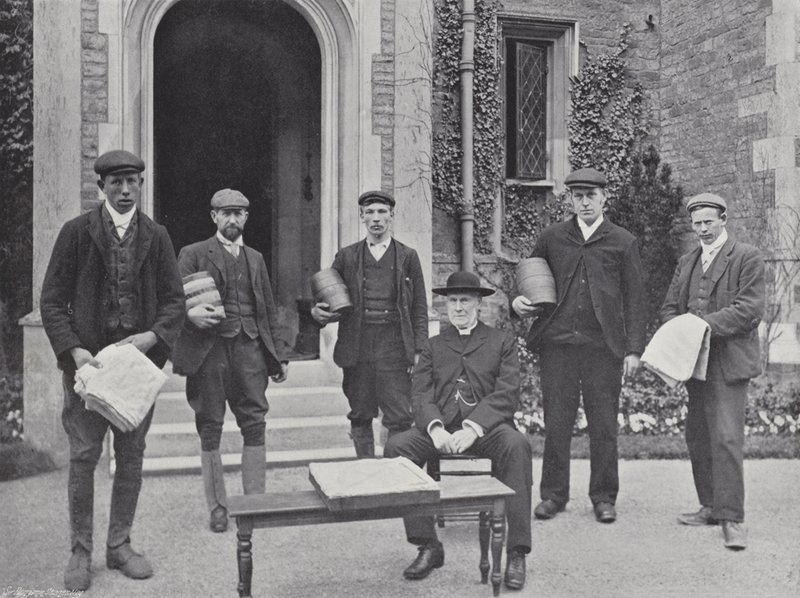 Hallaton Hare Pie Festival, vikář a deputace od J. Benjamin Stone