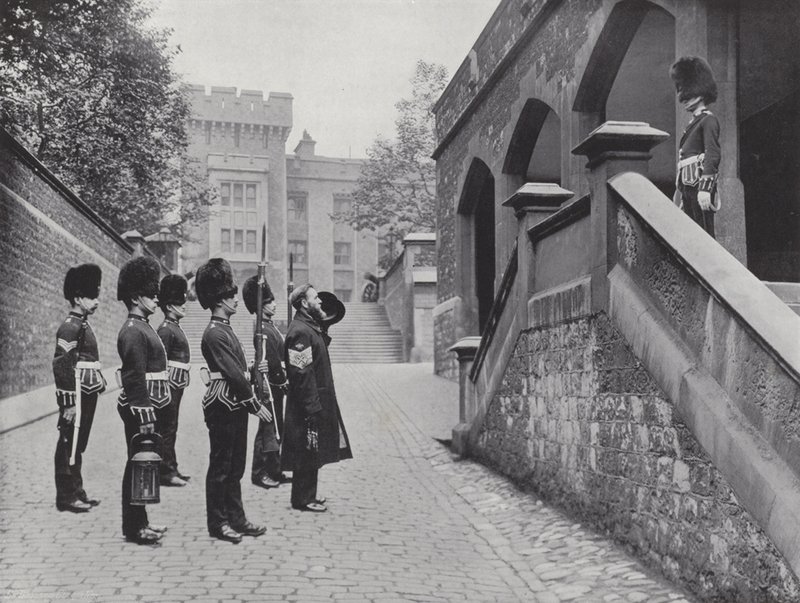 Zamykejte brány Toweru, Bůh ochraňuj krále Edwarda! od J. Benjamin Stone