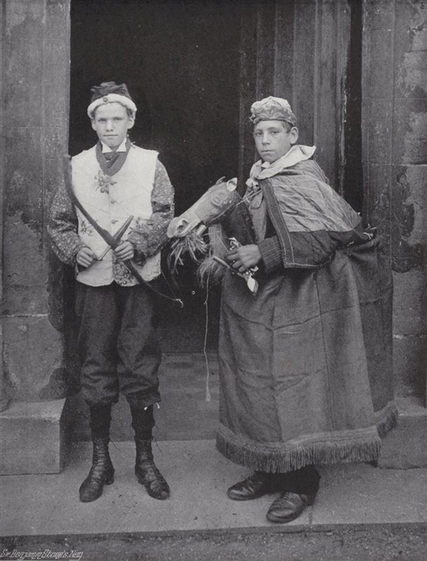 Horn Dance, Abbots Bromley, Blázen a Robin Hood od J. Benjamin Stone