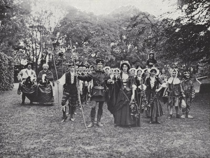 The Sherborne Pageant, Morris Dancers in the Greenwood od J. Benjamin Stone