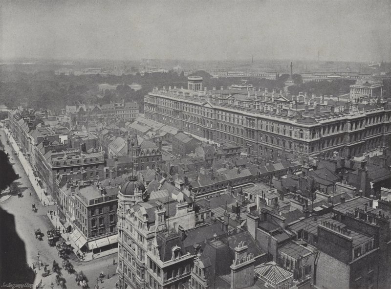 Westminster z hodinové věže od J. Benjamin Stone