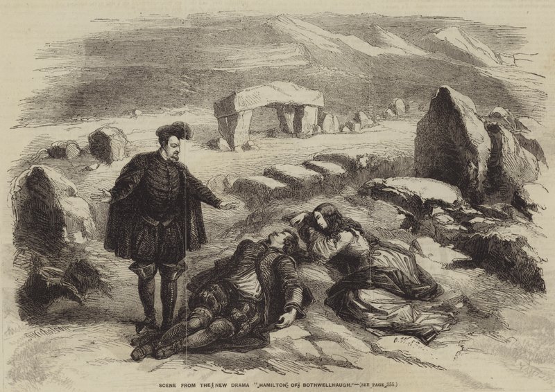 Scéna z nového dramatu, Hamilton z Bothwellhaugh od J. H. Nicholson
