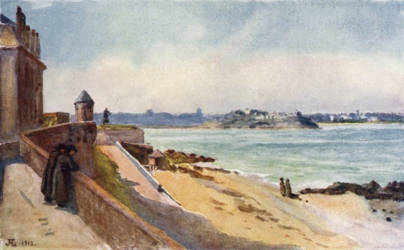 Z mých Windows, St Malo (barevné lito) od J. Hardwicke Lewis