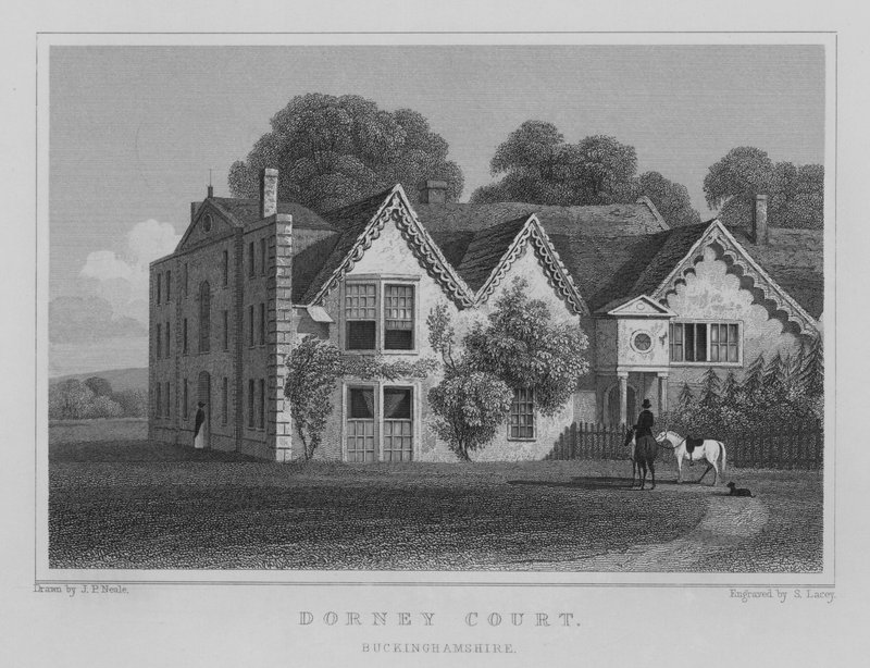 Dorney Court, Buckinghamshire (rytina) od John Preston Neale