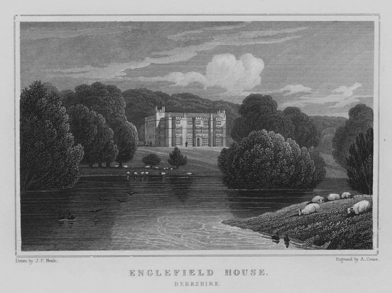 Englefield House, Berkshire (rytina) od John Preston Neale